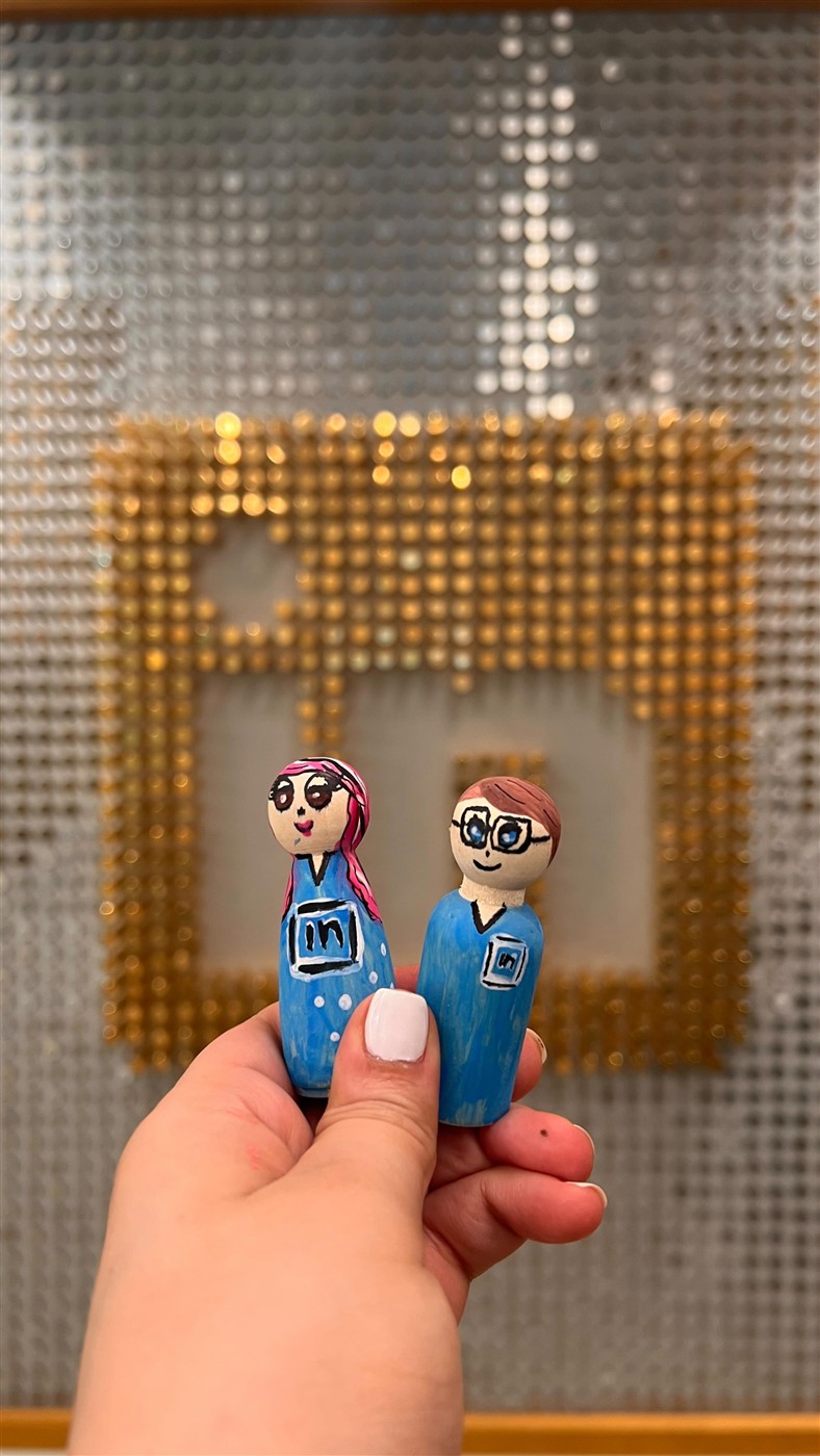 Tiny painted characters from Merit’s LinkedIn family art workshop